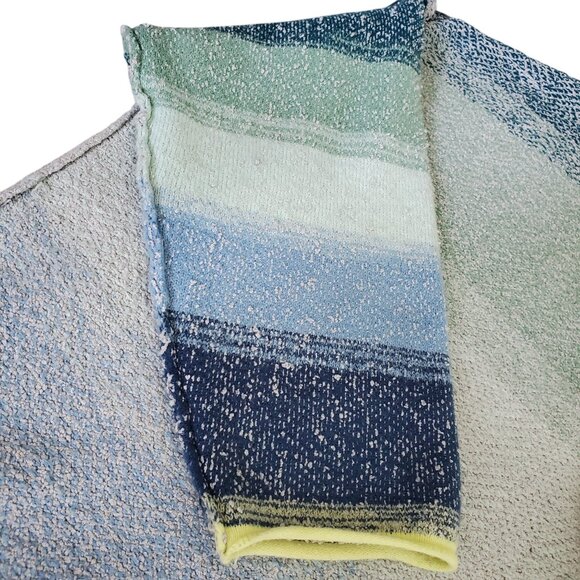 Free People Long Cardigan in Shades of Blue and Greens.  Size Small - Picture 4 of 9